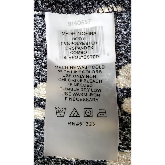 Vince Camuto NWT Top Blouse Short Puff/Bubble Sleeve Animal Print Sz L - Picture 7 of 7